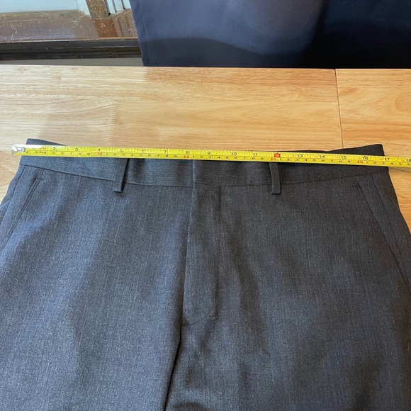Banana Republic Tailored Slim Charcoal Wool Blend Dress Pants Men's Size 32x34 - Picture 4 of 7